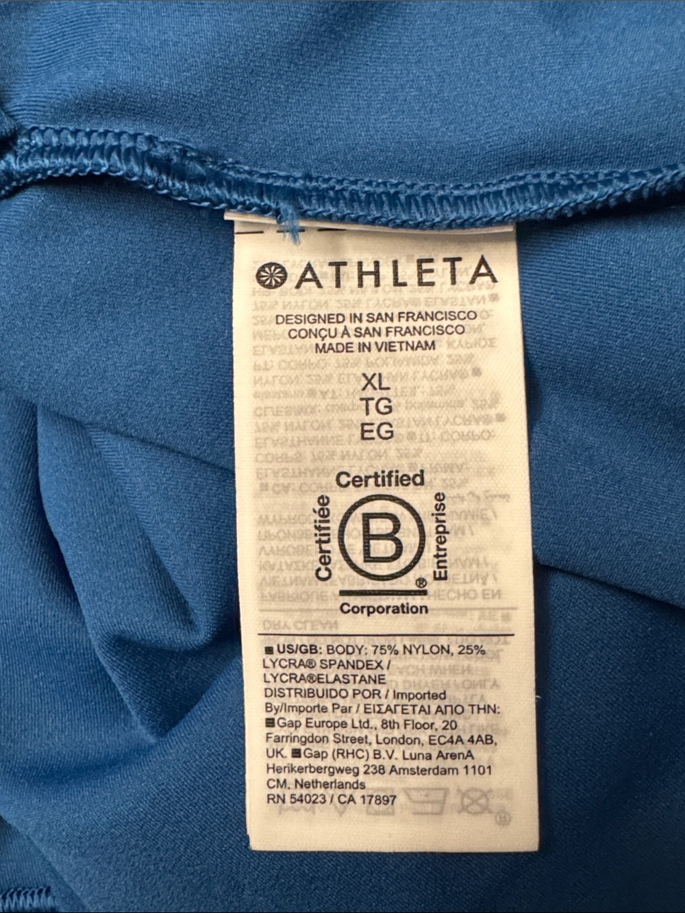 Athleta Transcend Long-Sleeve Wrap-Style Top, Size XL, Color Teal Blue - Picture 11 of 12